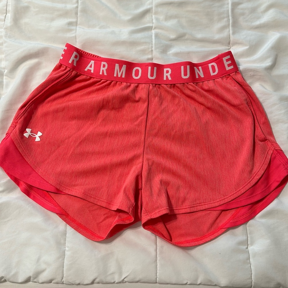 Under Armour coral shorts in size S